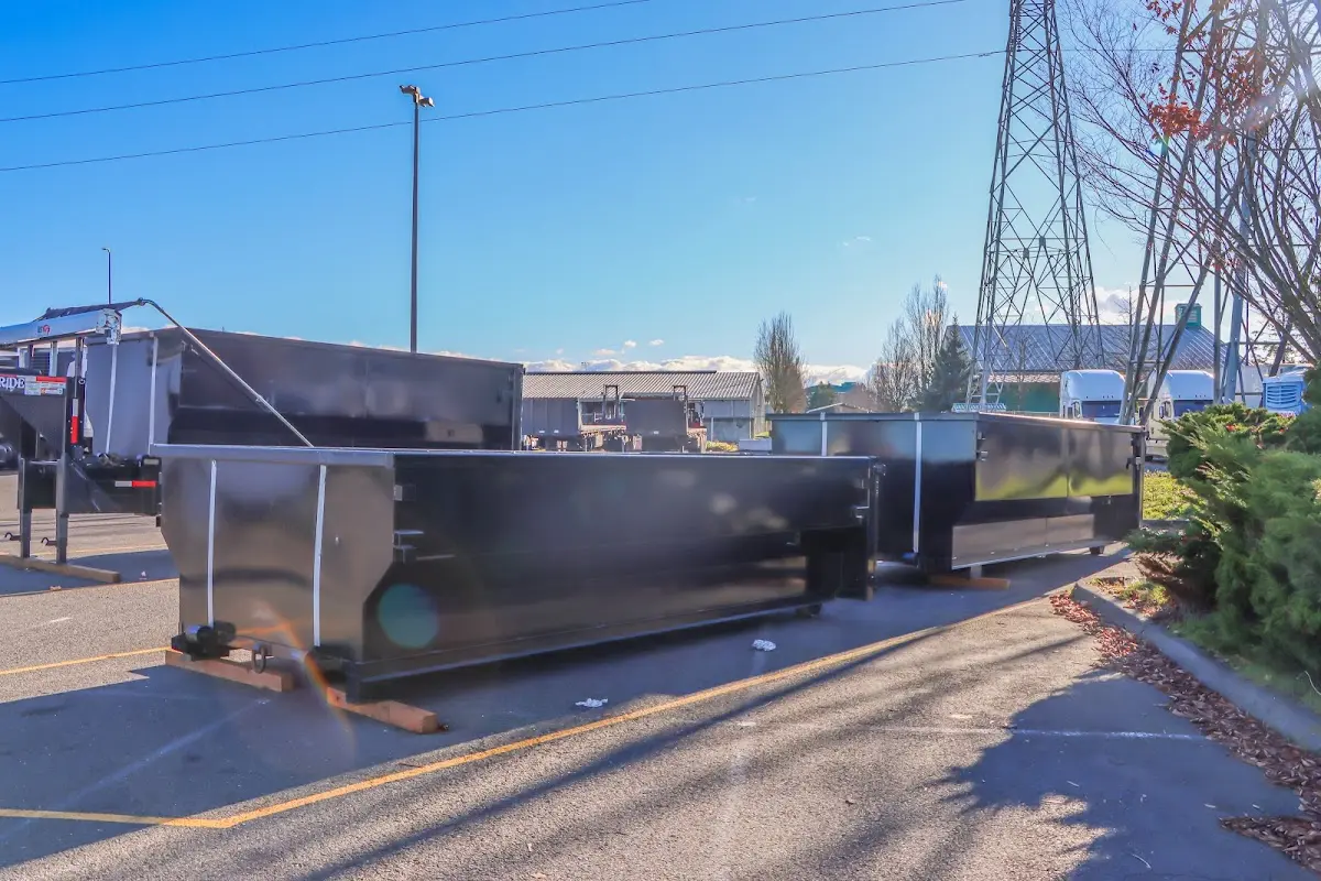 Roll-off dumpster ready for waste disposal at job site for Commercial Dumpster Rental in Tullahoma